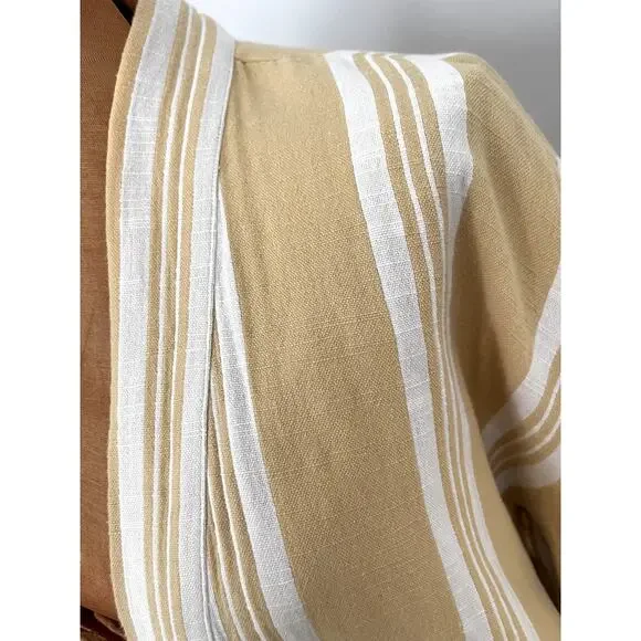 Eileen Fisher Sz S/M Striped Kimono Jacket Organic Cotton Lagenlook Boho Casual - Picture 6 of 12